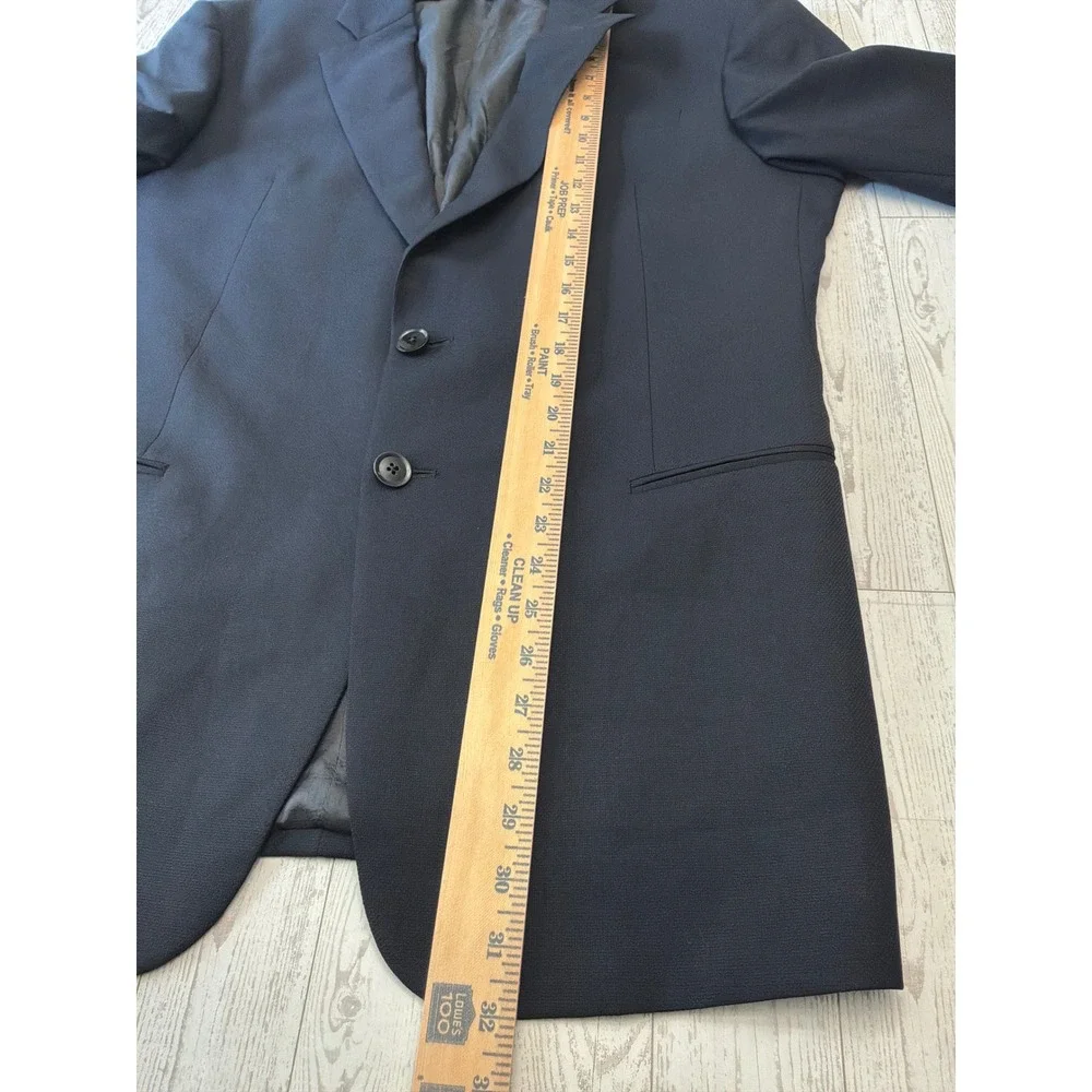 Armani Collezioni Blazer Mens 42R Navy Blue Italian Wool Old Money Sport Coat